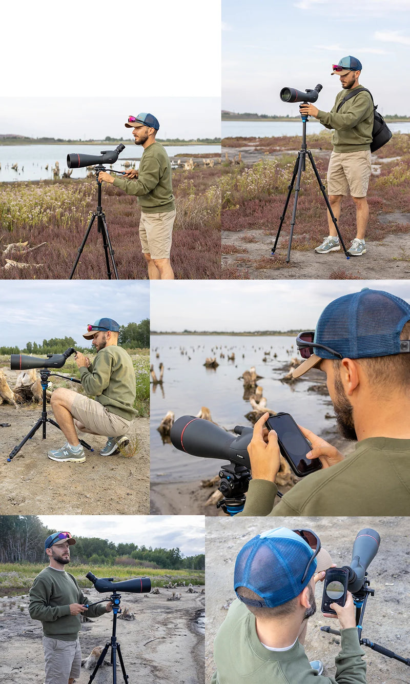 Load image into Gallery viewer, SVBONY  SV406/SV406P ED Spotting Scope 20-60x80/25-75X100/16-48X65 Dual Focus IPX7 Waterproof for BirdWatching Archery
