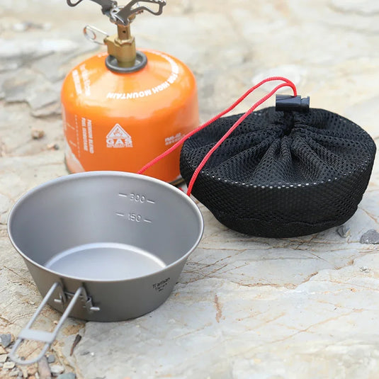 Titanium Sierra Cup | Ultralight Foldable Camping Bowl | 300ml & 450ml Outdoor Hot Cold Cup