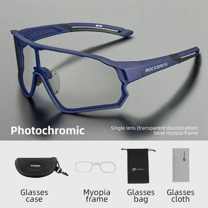 Load image into Gallery viewer, ROCKBROS Polarized Cycling Glasses – Photochromic UV400 Road &amp; MTB Sports Eyewear
