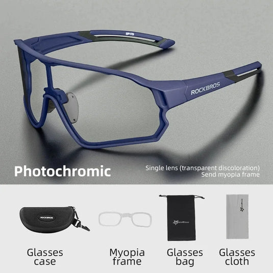 ROCKBROS Polarized Cycling Glasses – Photochromic UV400 Road & MTB Sports Eyewear