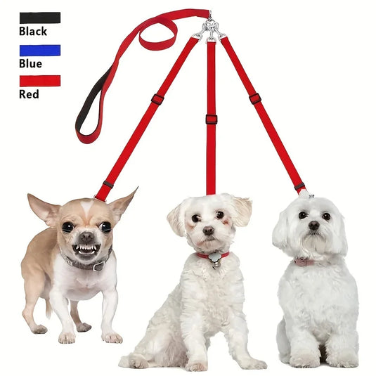 3-in-1 Dog Leash Padded Grip for Walking, Travel & Outdoor Control