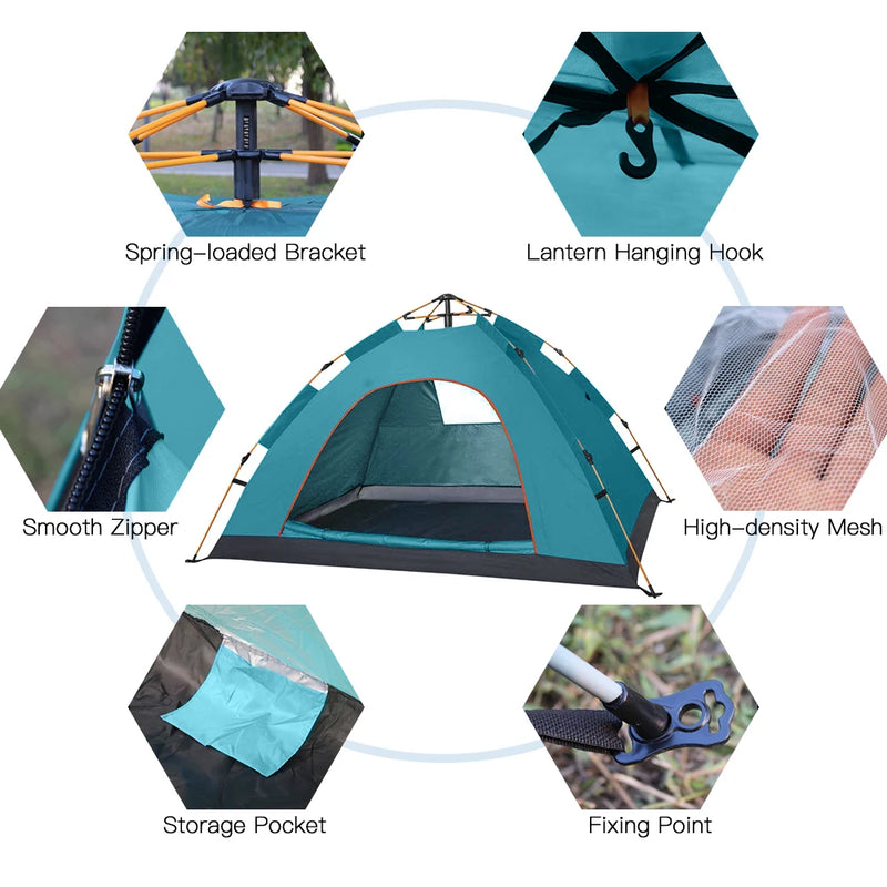 Load image into Gallery viewer, LIXADA Outdoor Pop-Up Tent – Water-Resistant Portable Shelter for Instant Camping Comfort
