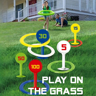 Rainbow Ring Toss Game – Colorful Outdoor Fun for Backyard and Beach Play