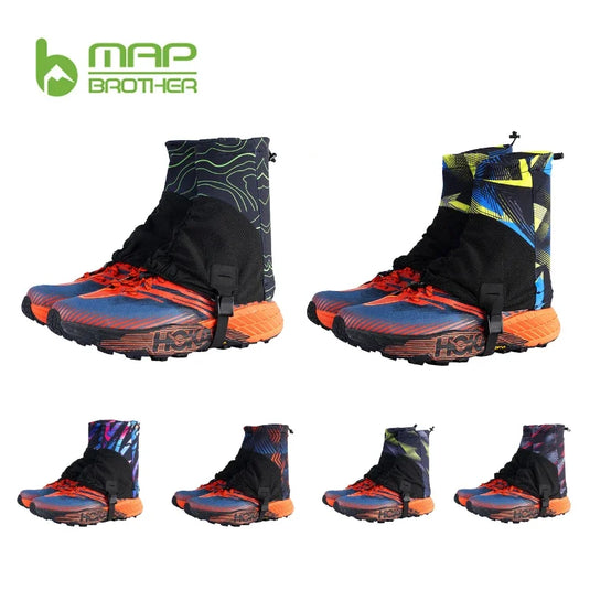 MAP BROTHER F1001 Trail Running Gaiters | Sandproof Shoe Covers for Marathon Hiking