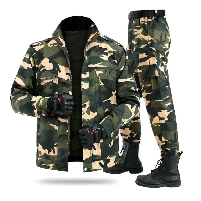 Load image into Gallery viewer, New Men&#39;s Tactical Fishing Suits Spring Camouflage Durable Thermal Work Clothing Autumn Outdoor Sports Windproof Hiking Jackets
