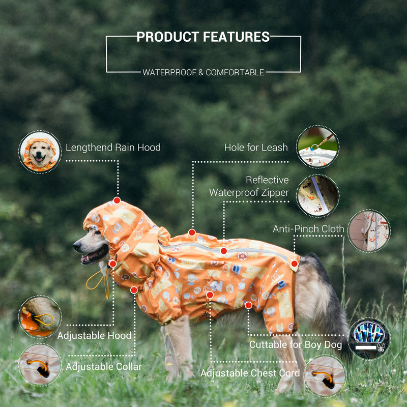 Load image into Gallery viewer, Waterproof Dog Raincoat – All-Season Protection for Medium and Large Dogs
