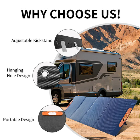 200W Foldable Solar Panel | Portable Outdoor Camping Solar Charger | Power Generator Charging