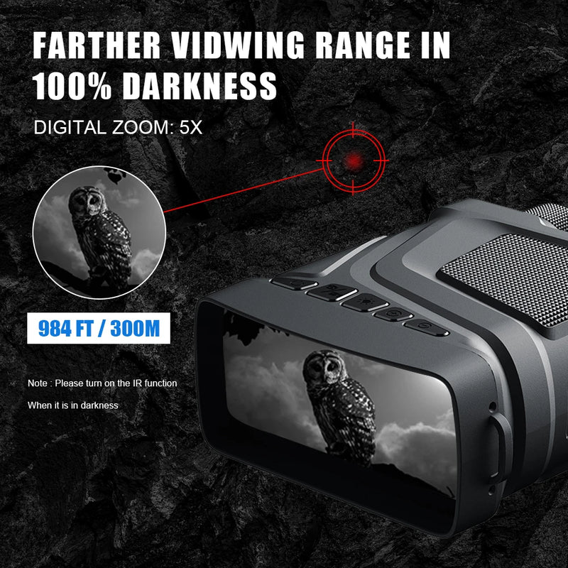 Load image into Gallery viewer, R12 5X Zoom Digital Infrared Night Vision Binocular Telescope for Hunting Camping Professional 300M Night Vision Device
