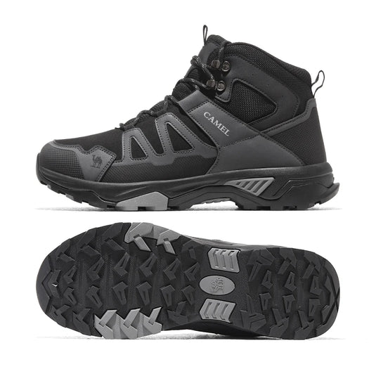 Golden Camel Men’s Waterproof High-Top Hiking Boots – Superior Traction for Winter Treks