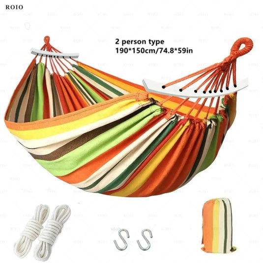 Thickened Canvas Camping Hammock Chair – Single Person with Travel Bag