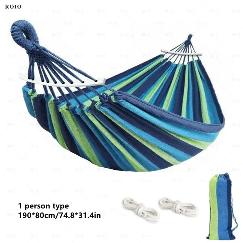 Load image into Gallery viewer, Thickened Canvas Camping Hammock Chair – Single Person with Travel Bag
