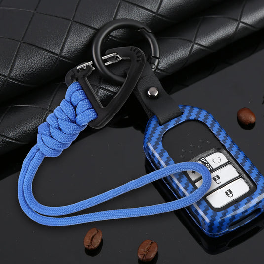 2pcs Multifunctional Polyester Paracord Keychain Wrist Lanyard Bag Hanging Anti-Lost Outdoor Climbing Lanyard Carabiner Strap