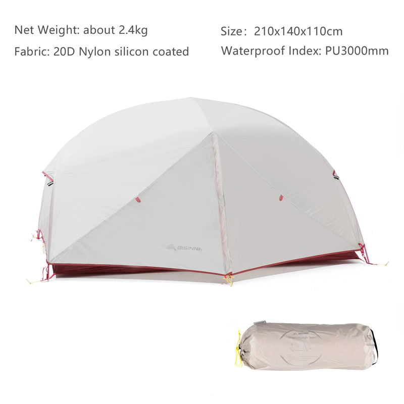 Load image into Gallery viewer, BISINNA 2-Person Ultralight Trekking Tent – Lightweight, Waterproof, and Trail-Ready
