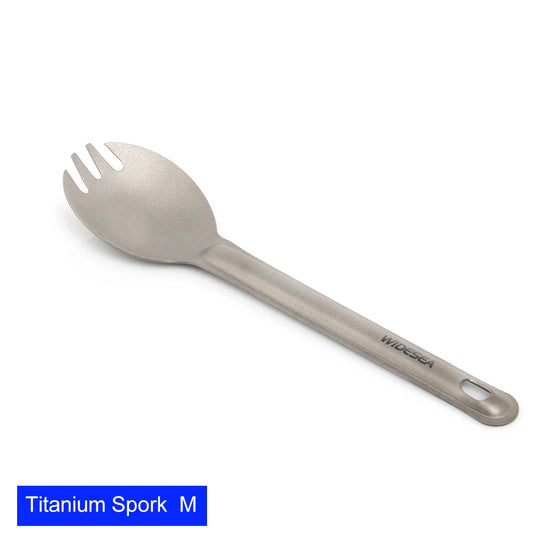Titanium Camping Spork | Ultralight Fork Spoon Tableware | Hiking Picnic Travel Dinnerware