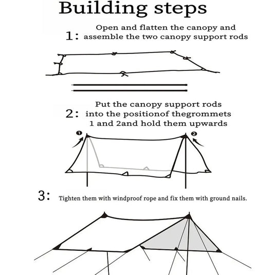 Silver Glue Butterfly Tent – Oversized Rainproof Sun Shelter for Outdoor Camping and Picnic Events
