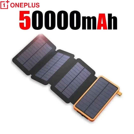 200000mAh Solar Power Bank | Foldable Panel Fast Charging | Waterproof Outdoor Camping Battery