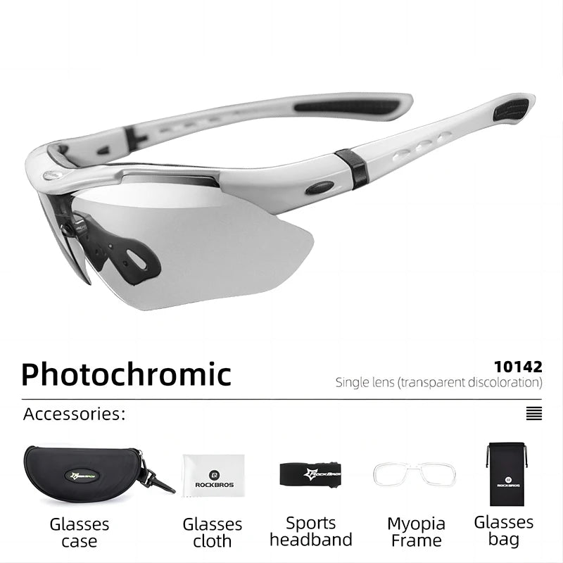 Load image into Gallery viewer, ROCKBROS Photochromic Cycling Glasses – Smart Protection for Every Ride
