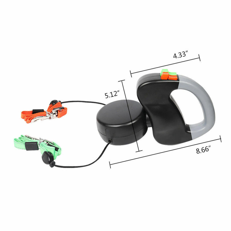 Load image into Gallery viewer, Double Retractable Dog Leash Heavy-Duty, Tangle-Free Walking for Two Dogs (Up to 50lbs Each)
