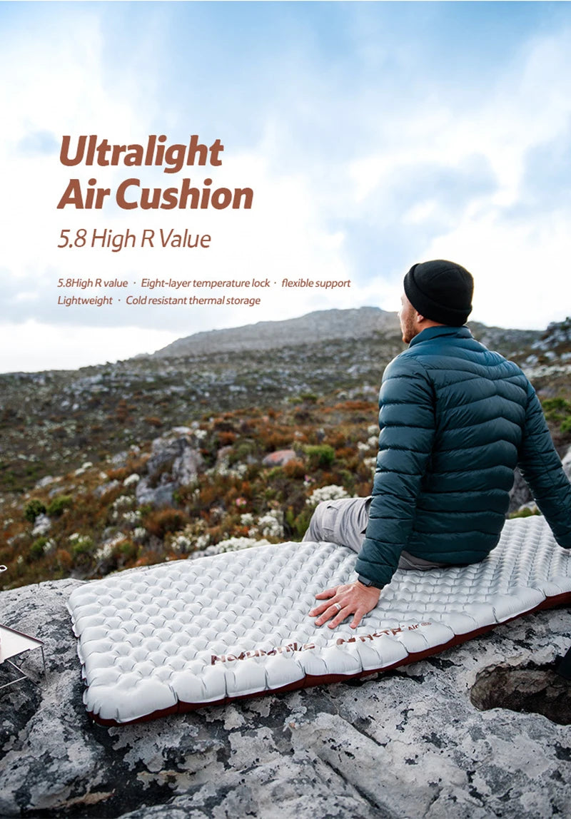 Load image into Gallery viewer, Naturehike Inflatable Mattress R 5.8 Outdoor Portable Foldable Tent Sleeping Single Pad Ultralight Hiking Travel Camping Mat
