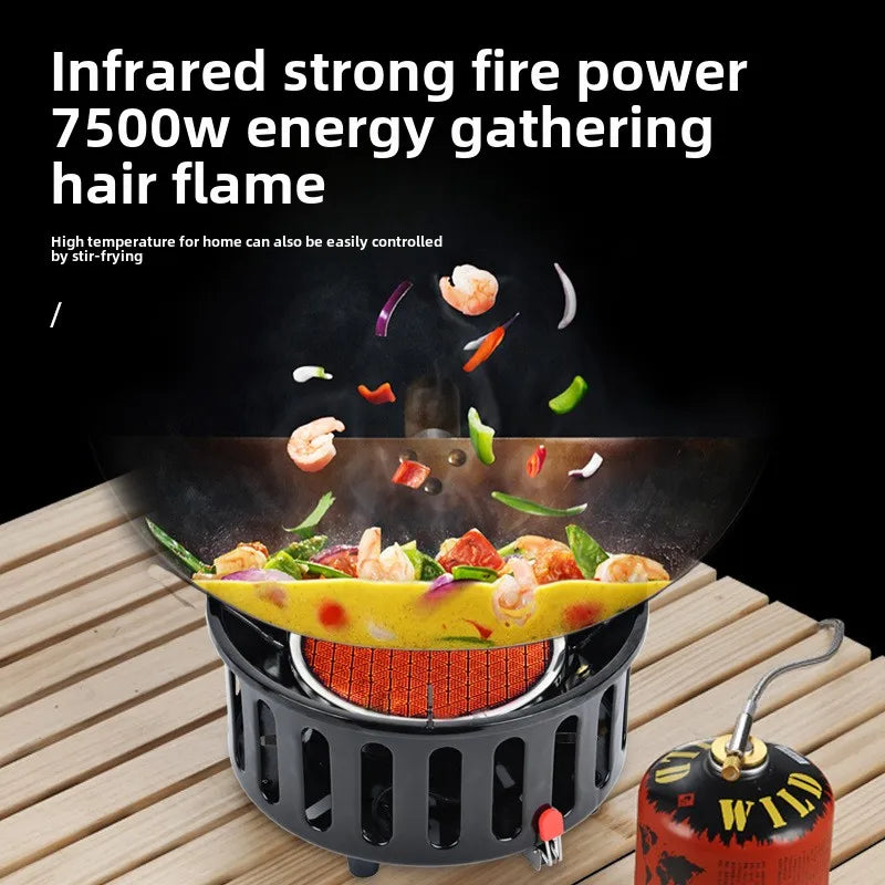 Load image into Gallery viewer, 19800W 7-Core Camping Infrared Stove | Butane Energy-Saving Burner Picnic Outdoor
