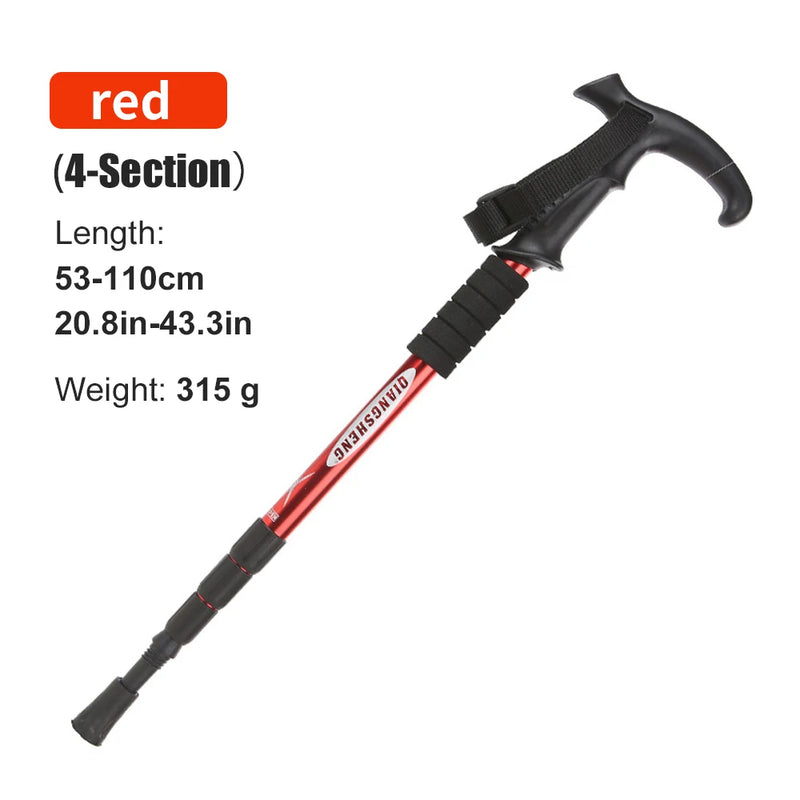 Load image into Gallery viewer, WEST TUNE Outdoor Folding Trekking Pole | 4-Section Portable Walking Stick for Hiking
