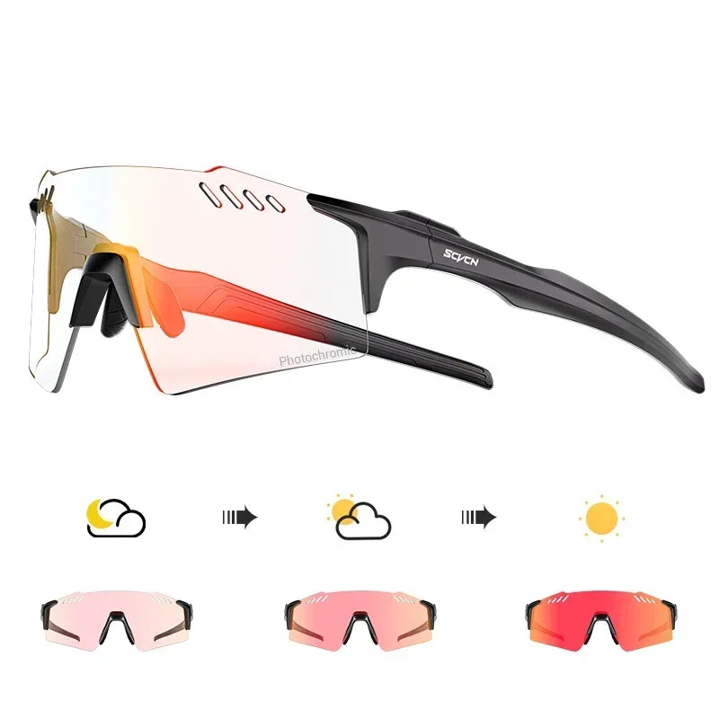Load image into Gallery viewer, SCVCN Photochromic Cycling Sunglasses – Intelligent Vision for Every Adventure
