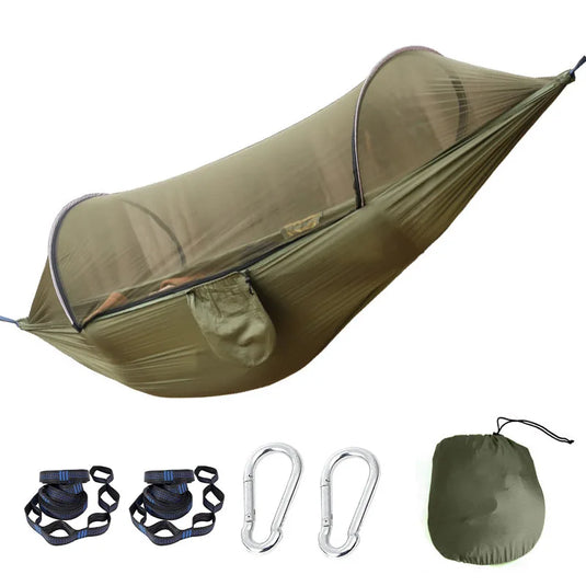Anti-Mosquito Parachute Camping Hammock – Single & Double Sizes