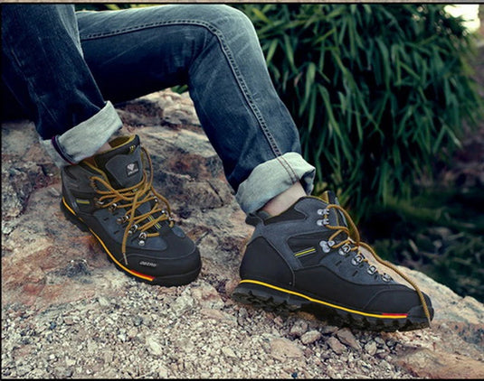 Men's Sneakers Waterproof Hiking Boots Outdooor Autumn Winter Trekking Mountain Shoes Keep Warm Ankle Boots Tenis Masculino