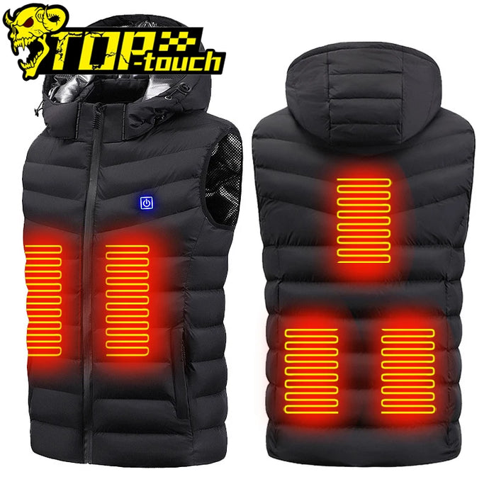 5 Ereas Heated Vest Hooded vest Heating Vest Thermal Clothing  Men Women Usb Heated Jacket Hunting Winter Fashion Heat Jacket