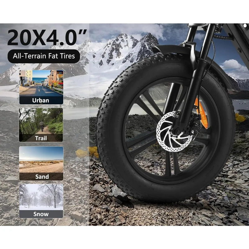 Load image into Gallery viewer, 1500W Electric Bike for Adults – 48V 18Ah Battery | 32MPH Fat Tire E-Bike | 60+ Mile Range, All-Terrain Performance
