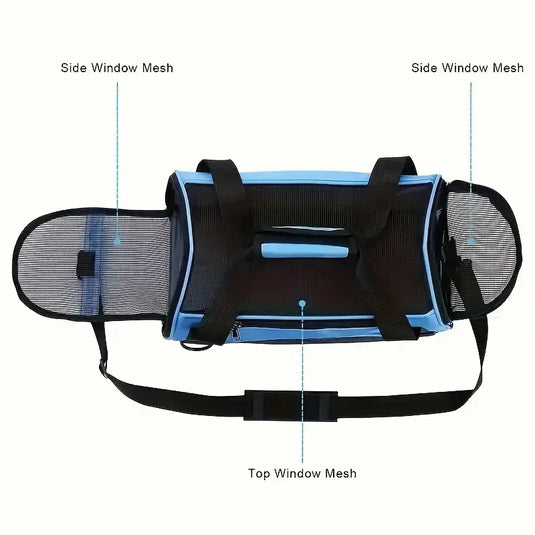 Portable Pet Carrier Bag Soft-Sided Travel Tote for Cats, Dogs & Puppies