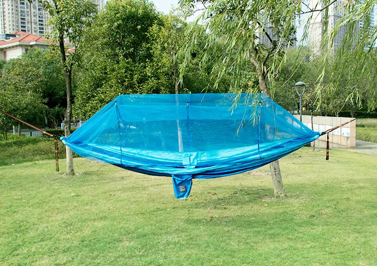 Load image into Gallery viewer, Double Mosquito Net Hammock, Outdoor Camping, Anti-Rollover, Oversized Umbrella Cloth, Anti-Rollover Cloth, 300 × 200cm
