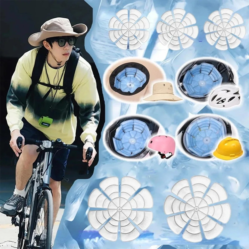 Load image into Gallery viewer, New Reusable Cooling Helmet Pad Universal Relieve Cooling Head Pads Helmets Motorcycle Helmet Liner Racing Riding Helmet
