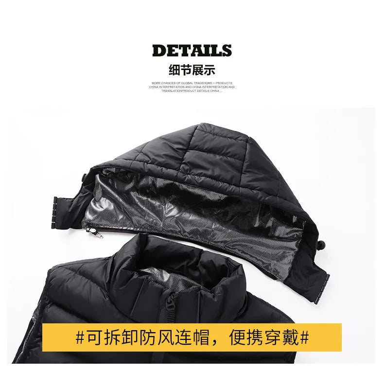 Load image into Gallery viewer, 5 Ereas Heated Vest Hooded vest Heating Vest Thermal Clothing  Men Women Usb Heated Jacket Hunting Winter Fashion Heat Jacket
