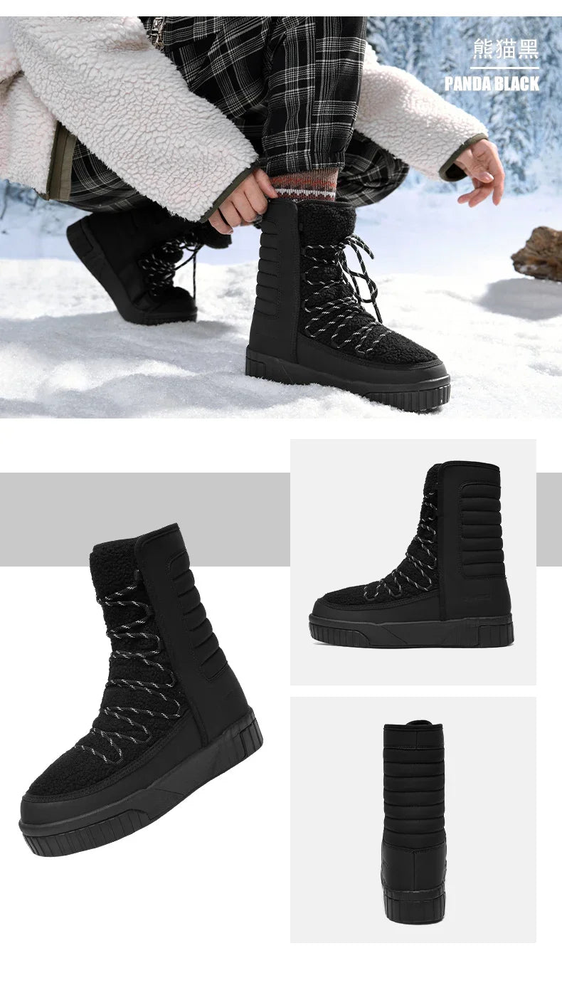 Load image into Gallery viewer, XIANG GUAN Outdoor Cold Resistant Hiking shoesTrainers Winter Women Snow Boots waterproof Mountain shoes Camping Casual sneakers
