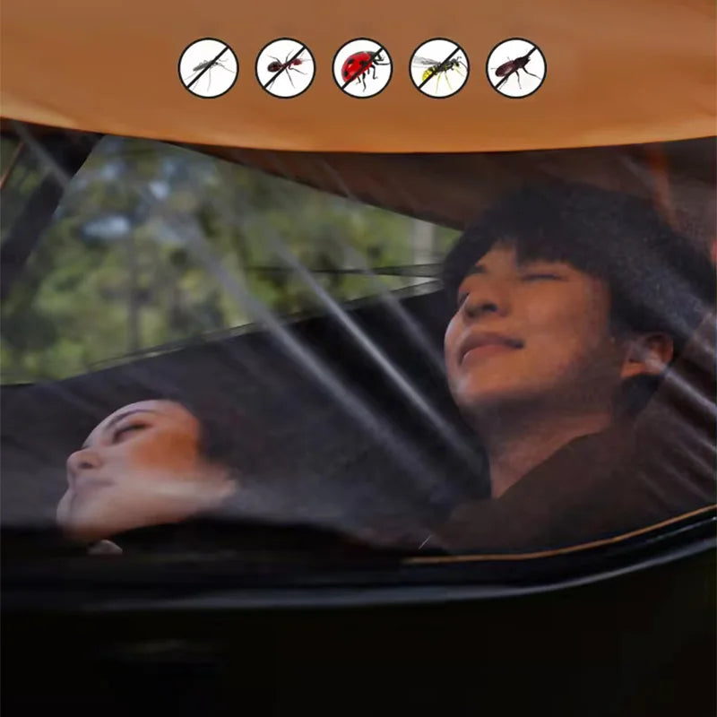 Load image into Gallery viewer, 3-in-1 Outdoor Hammock with Mosquito Net – Travel, Tent &amp; Swing Combo
