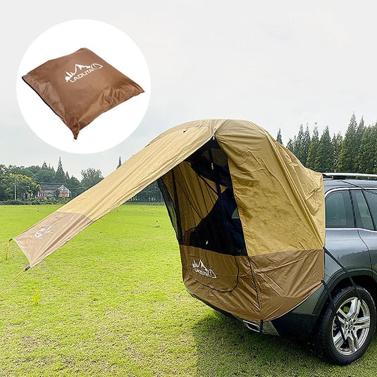 Portable Car Tailgate Awning Tent – Rooftop Canopy Sunshade for SUV, Hatchback, or Truck