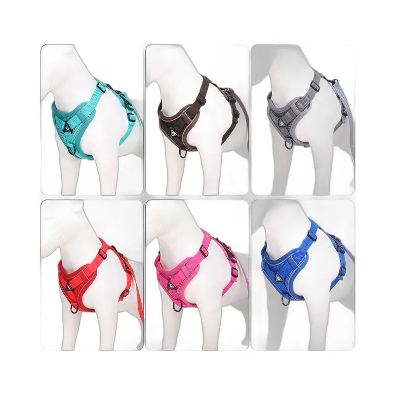 Load image into Gallery viewer, Reflective Breathable Dog Harness Vest Lightweight, Adjustable Safety for Small to Medium Dogs
