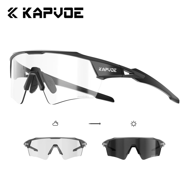 Load image into Gallery viewer, Kapvoe Photochromic Cycling Sunglasses – Adaptive Vision, Elevated Performance
