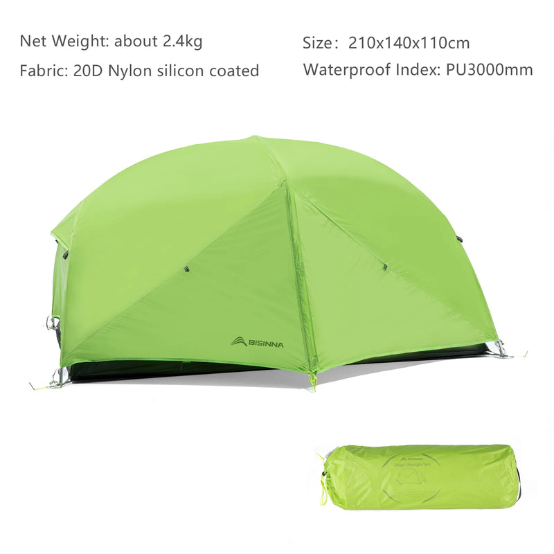 Load image into Gallery viewer, BISINNA 2-Person Ultralight Trekking Tent – Lightweight, Waterproof, and Trail-Ready
