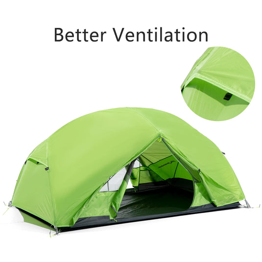 BISINNA 2-Person Ultralight Trekking Tent – Lightweight, Waterproof, and Trail-Ready