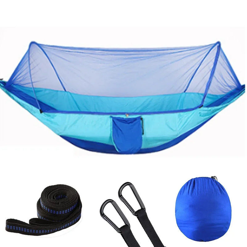 Load image into Gallery viewer, 2023 Lightweight Camping Hammock with Pop-Up Mosquito Net – Portable Parachute Hammock for Outdoor Sleeping, Travel &amp; Hiking
