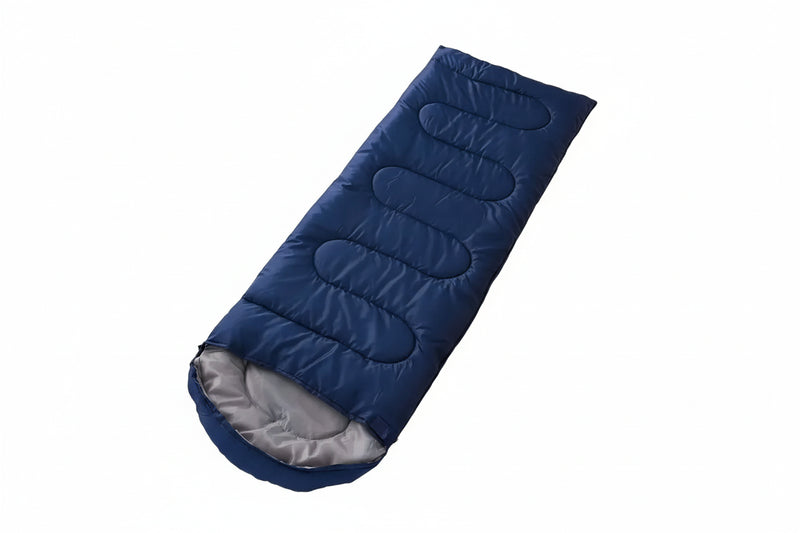 Load image into Gallery viewer, blue and gray sleeping bag

