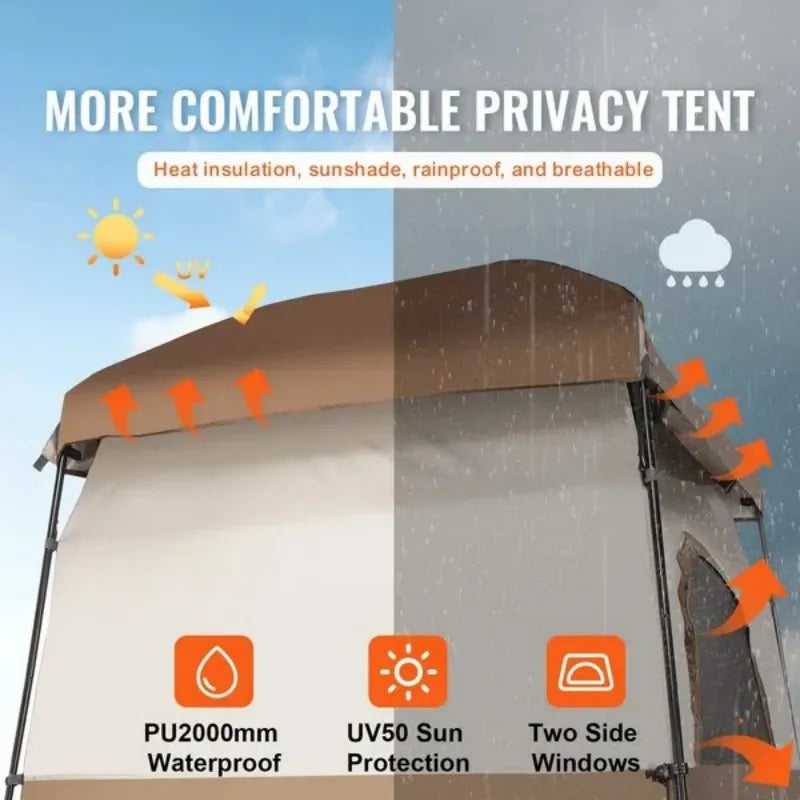 Load image into Gallery viewer, Oversized Outdoor Privacy Tent – VEVOR 66&quot; x 66&quot; x 87&quot; Camping Shower Shelter with Storage and Ventilation
