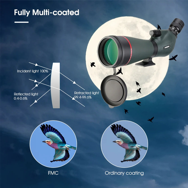 Load image into Gallery viewer, SVBONY  SV406/SV406P ED Spotting Scope 20-60x80/25-75X100/16-48X65 Dual Focus IPX7 Waterproof for BirdWatching Archery
