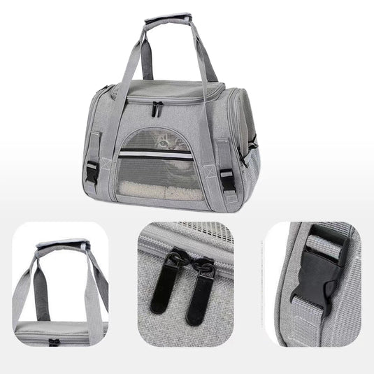 Adjustable Convenient Spacious Soft-Sided Pet Carrier Backpack - Comfortable for Small Dogs and Cats on Long Journeys - Effortle