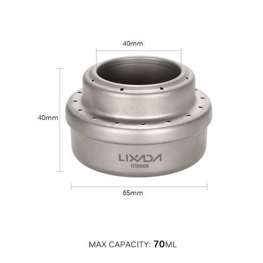 Titanium Folding Wood Stove | Ultralight Pocket Camp Stove | Portable Alcohol Burner Outdoor