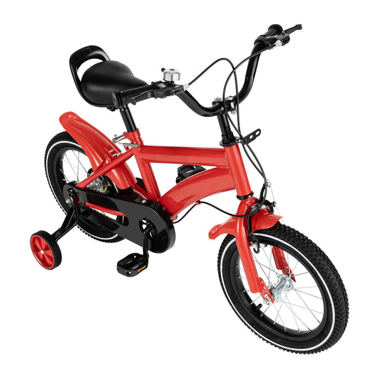 4" Kids Bike with Training Wheels – Adjustable Seat, Carbon Steel Frame, Dual Brakes | For Children 100–115cm (Ages 3–6)