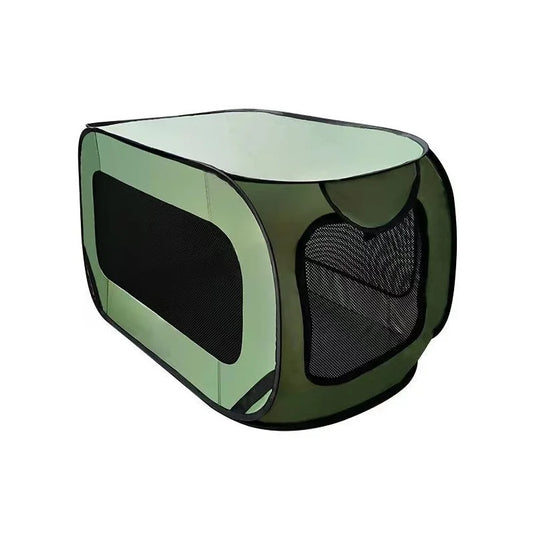Foldable Pop-Up Dog Travel Crate Soft-Sided Pet Carrier Tent for Small Dogs & Cats