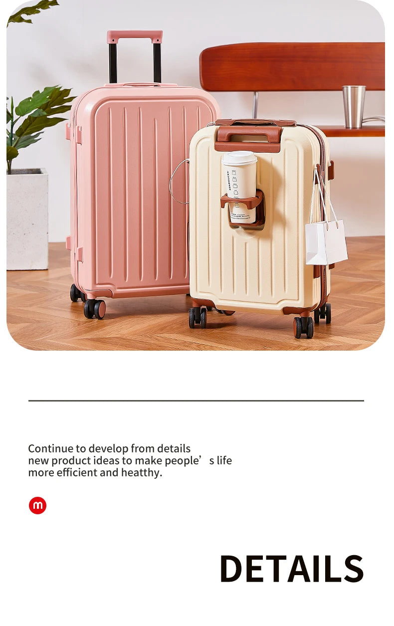 Load image into Gallery viewer, 100% Aluminum Magnesium Alloy Travel Luggage Trolley Luggage 20 22 24 26 28 Inch Trolley Luggage Carry-On Luggage With Cup Holde
